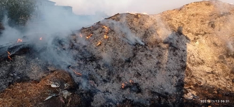 إخماد حريق في معصرة الثعلة بريف السويداء الغربي صباح...